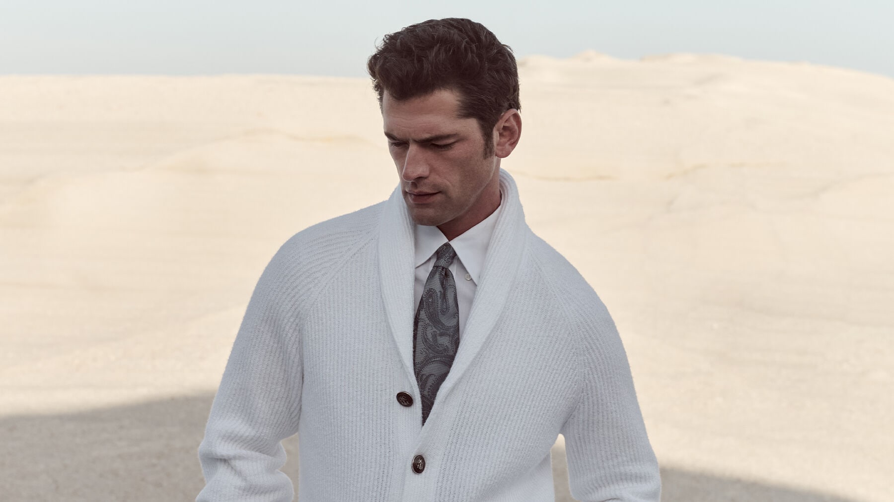 Wide chalk stripe deconstructed blazer (251MB4007BFDC034