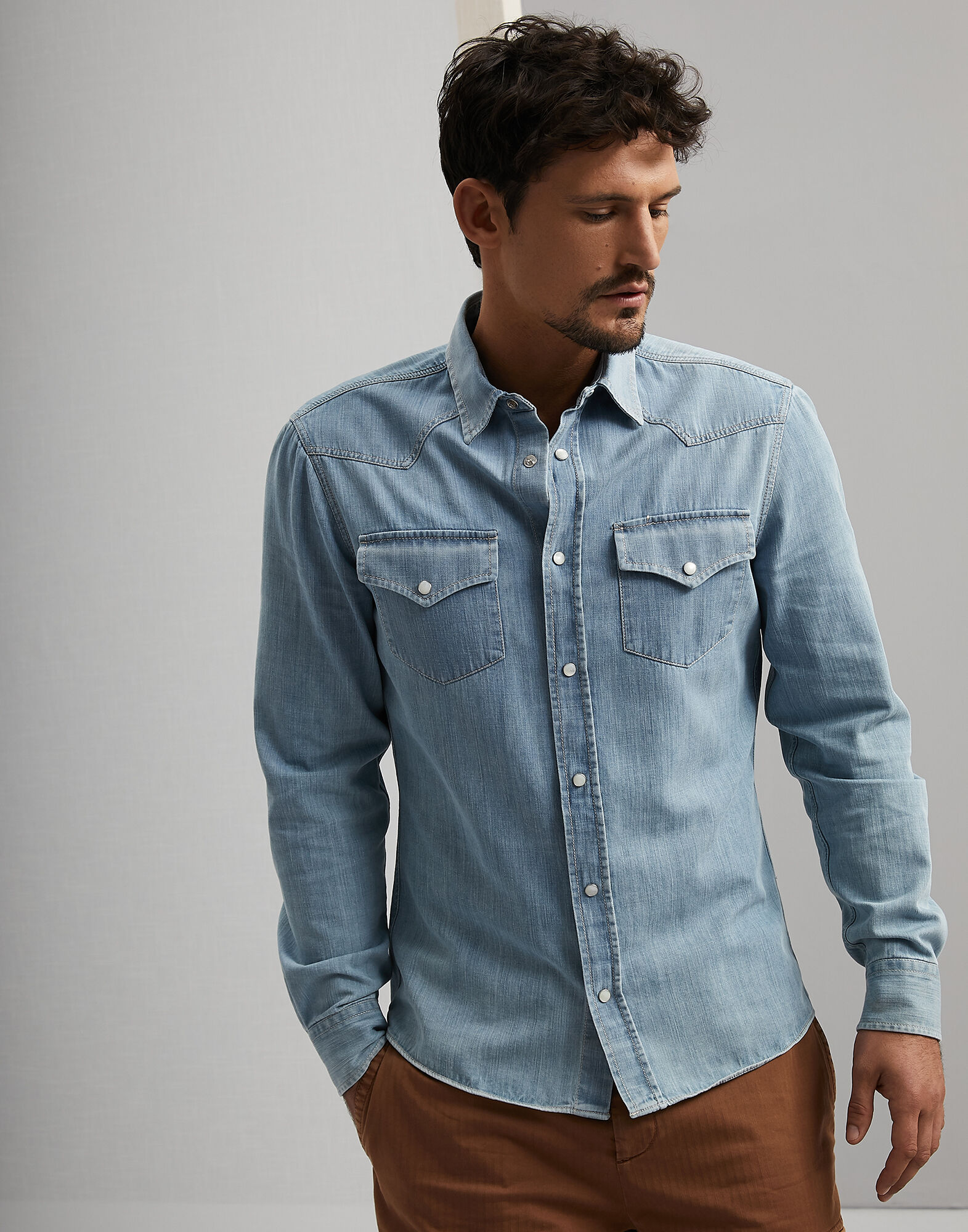 brunello cucinelli denim shirt