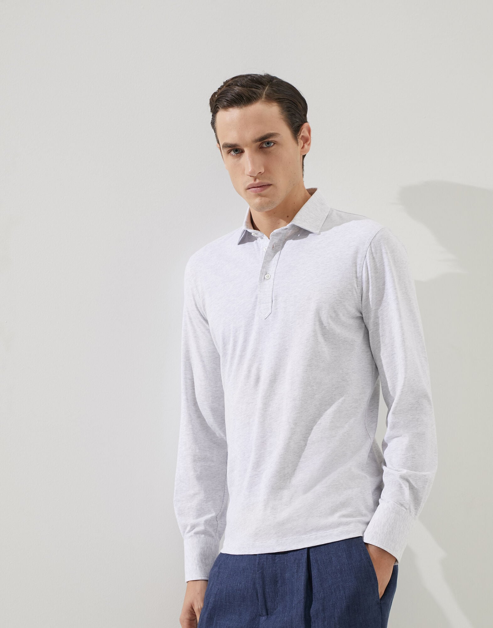 brunello cucinelli long sleeve polo