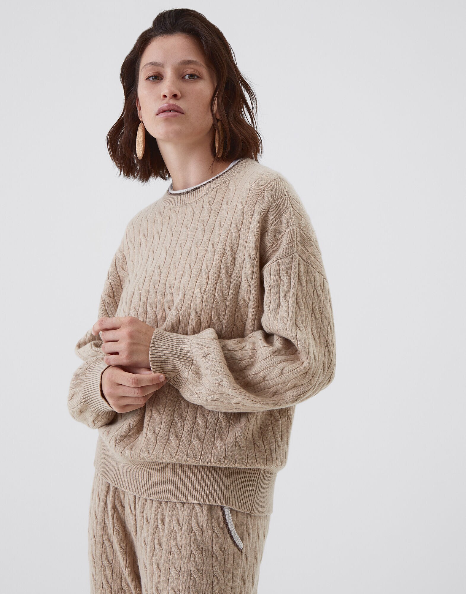 brunello cucinelli cable knit sweater
