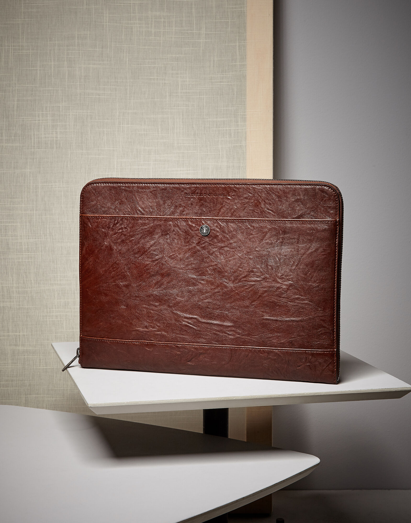 brunello cucinelli leather portfolio