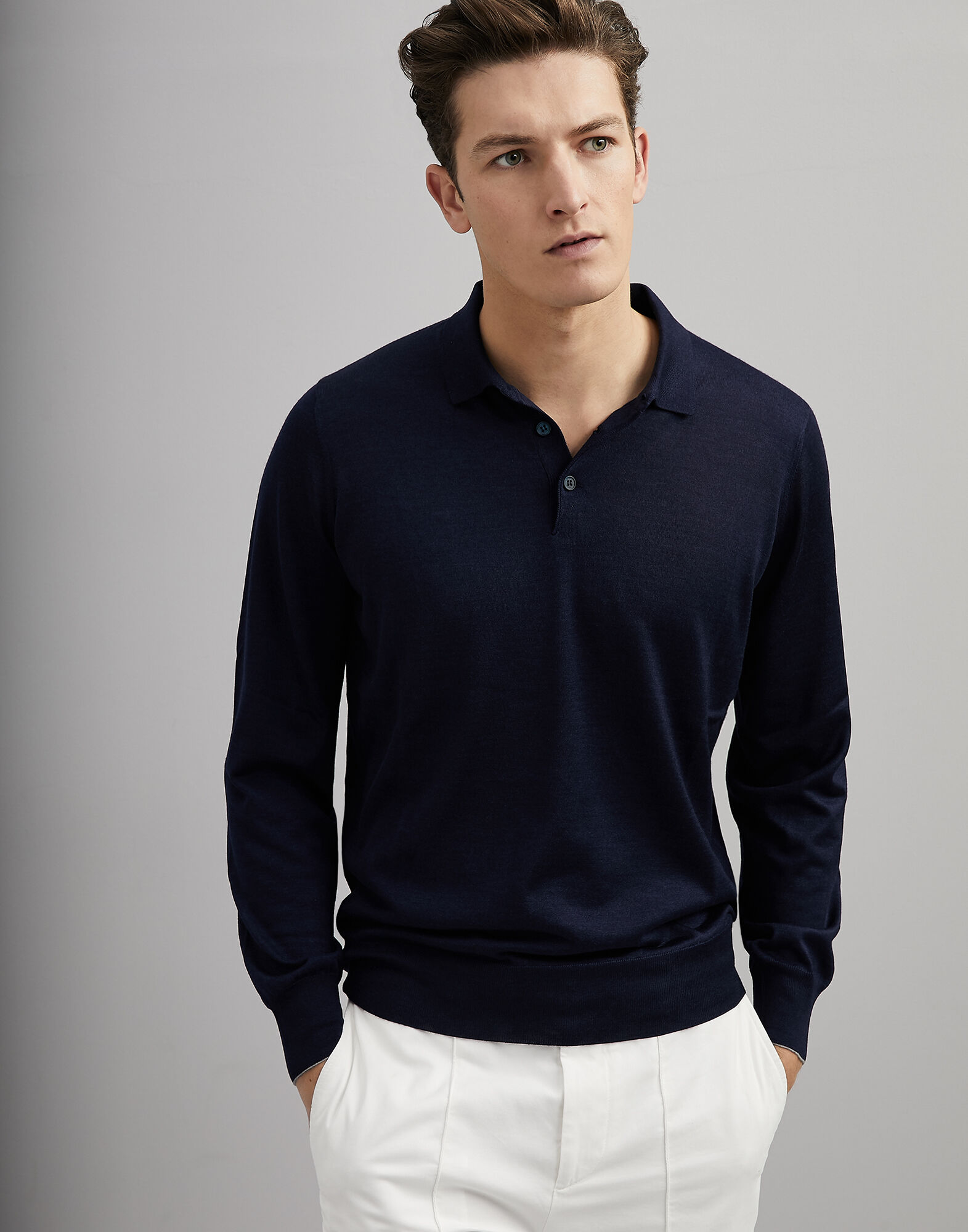 brunello cucinelli long sleeve polo