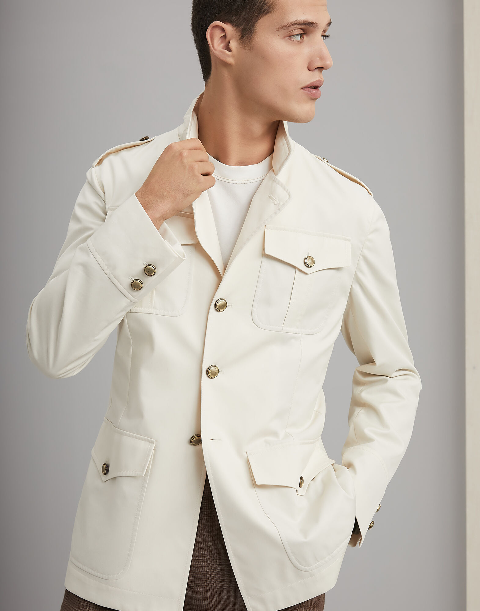 camisa sahariana hombre