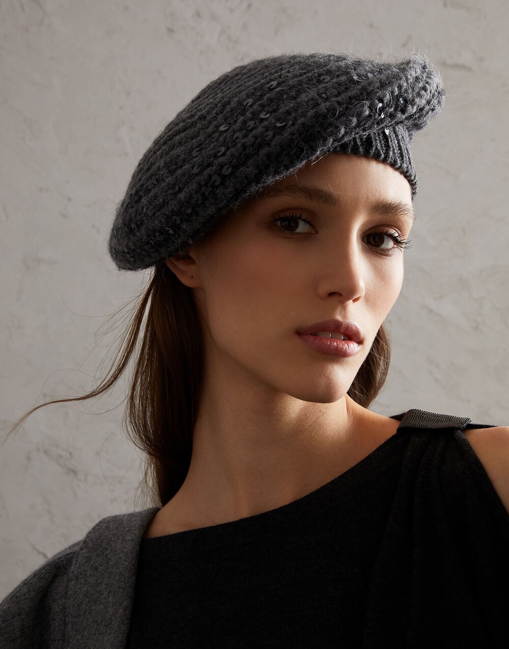 Knit beret (212M6D365979) for Woman | Brunello Cucinelli