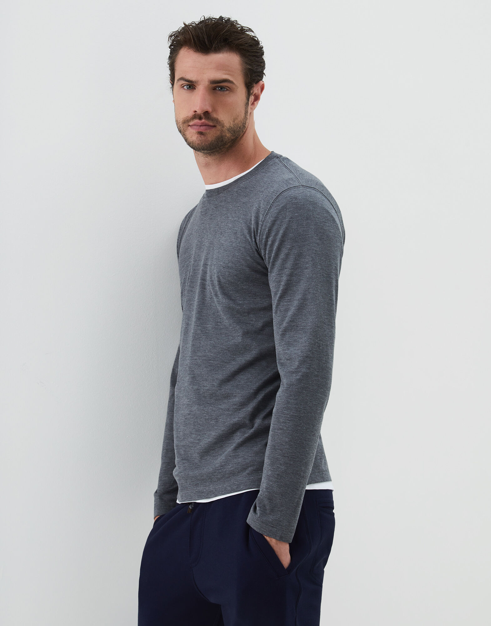 dark grey slim fit shirt