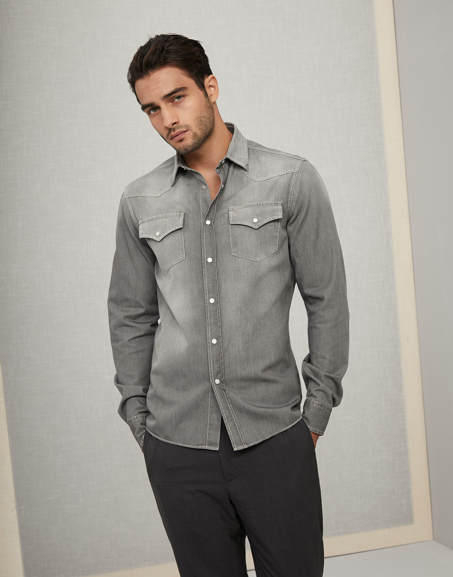 brunello cucinelli denim shirt