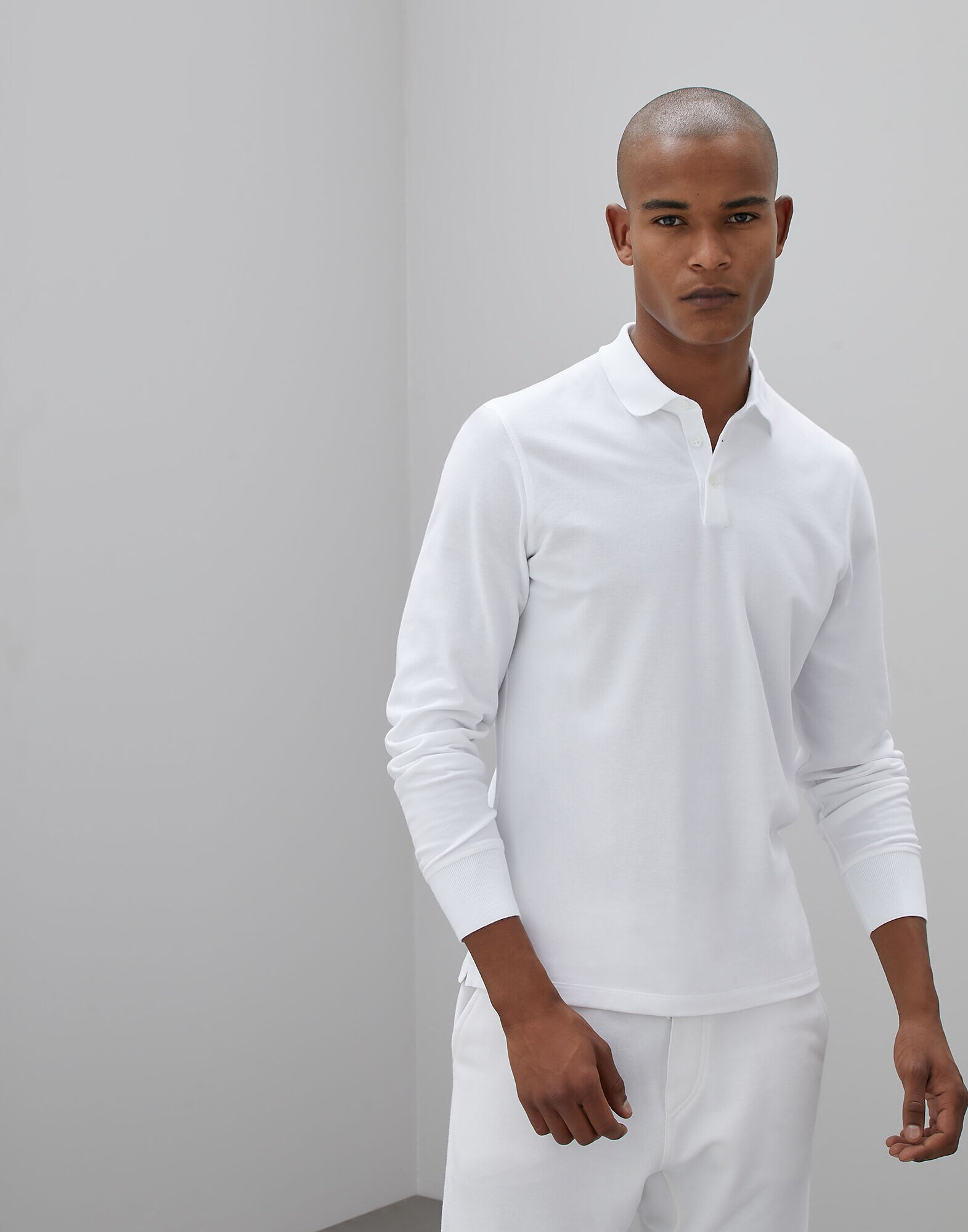 brunello cucinelli long sleeve polo