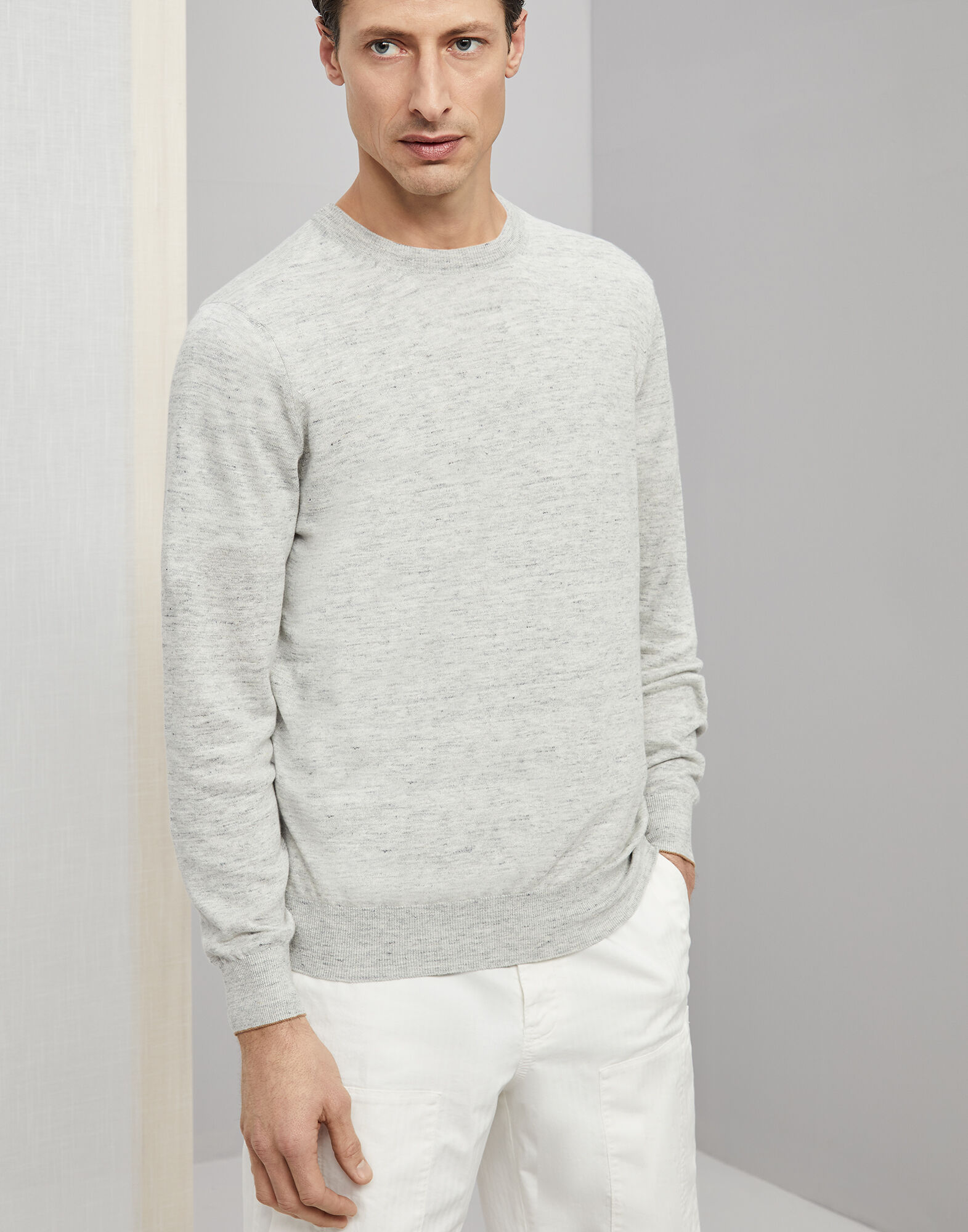 light grey crew neck sweater