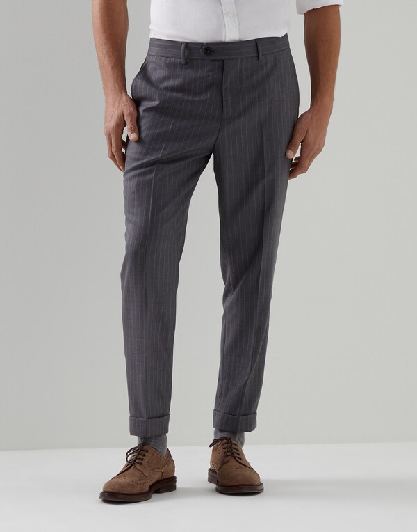 Wool trousers Medium Grey Man - Brunello Cucinelli 