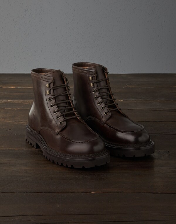 Calfskin boots Ebony Man - Brunello Cucinelli 