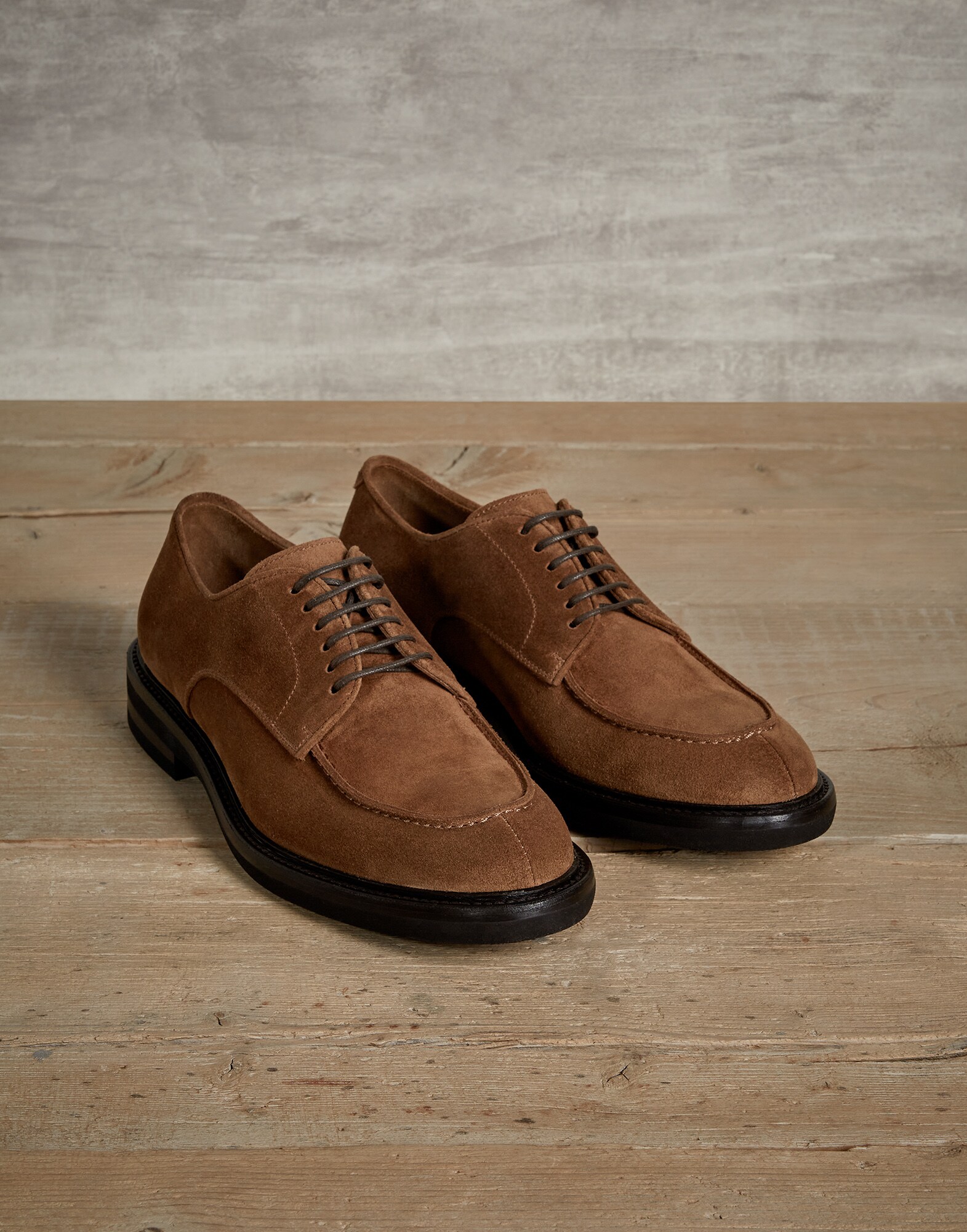 Suede derby Виски Мужчина - Brunello Cucinelli
