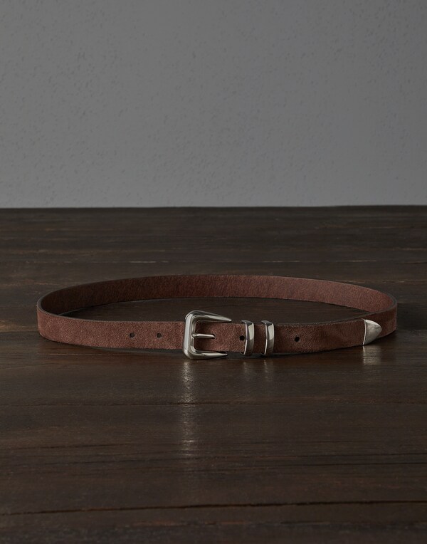 Leather belt Chestnut Man - Brunello Cucinelli 