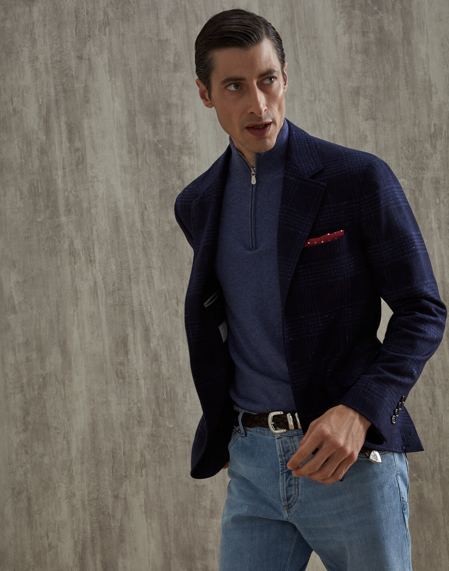 Zip Neck Sweater - Editorial view