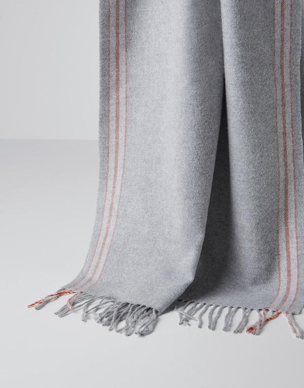 Silk scarf Pearl Grey Man - Brunello Cucinelli