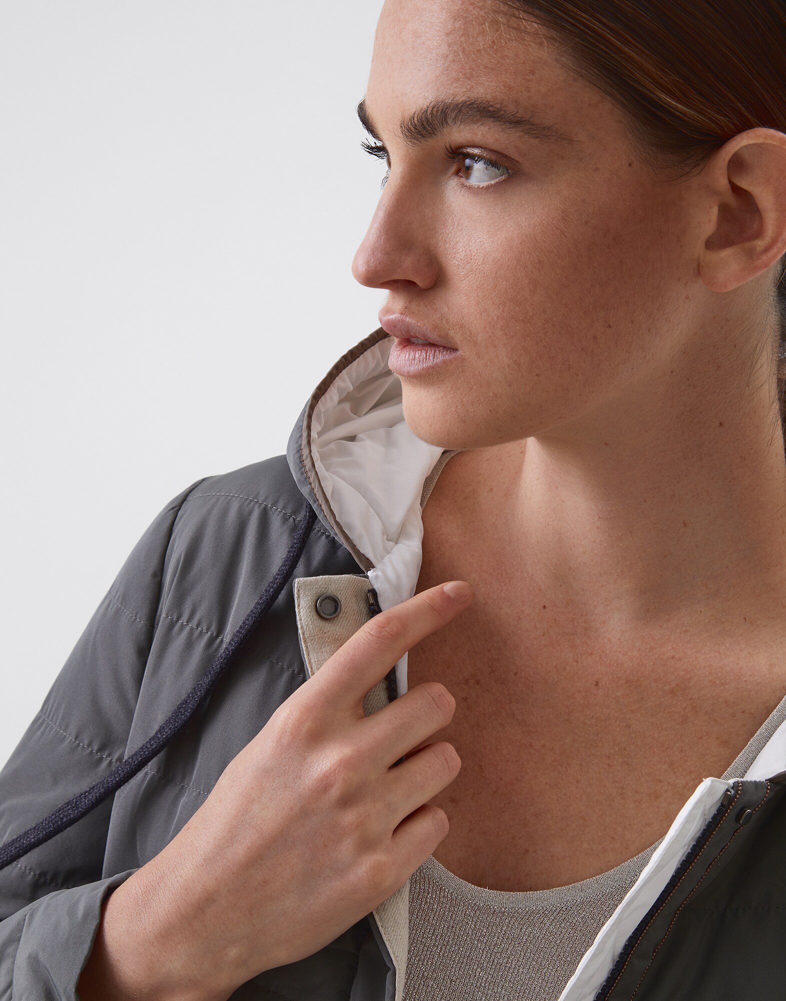 Down Jacket Olive Woman 2 - Brunello Cucinelli