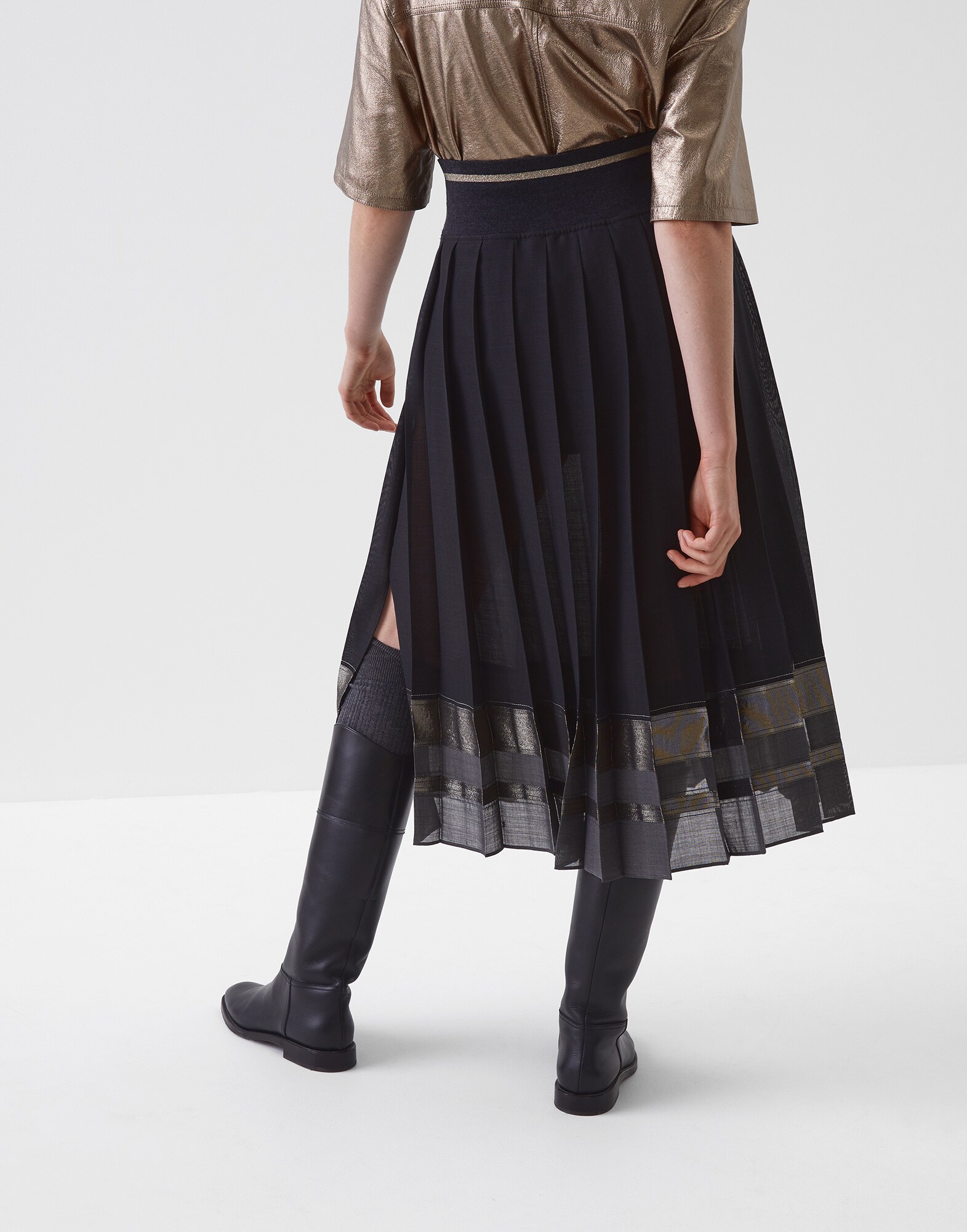 Jupe Midi Lignite Femme 1 - Brunello Cucinelli