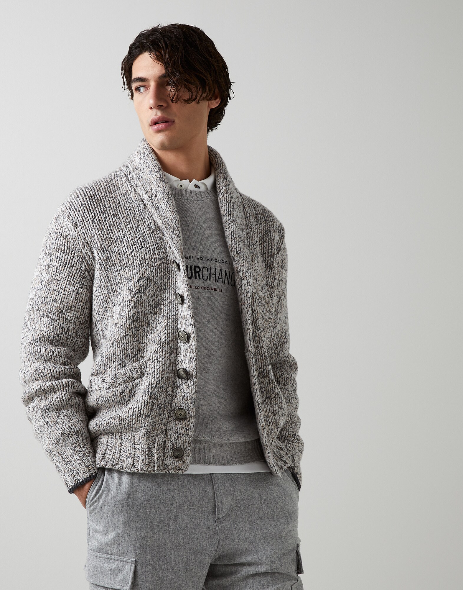 Button-front Cardigan - Editorial view
