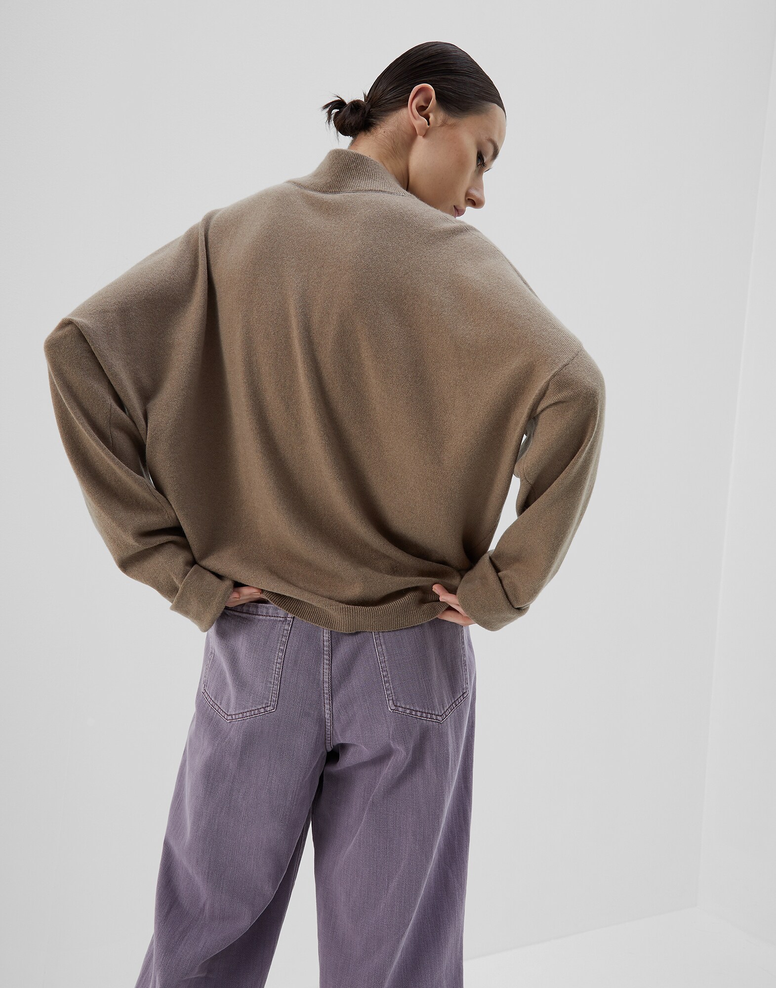 High Neck Sweater - Back