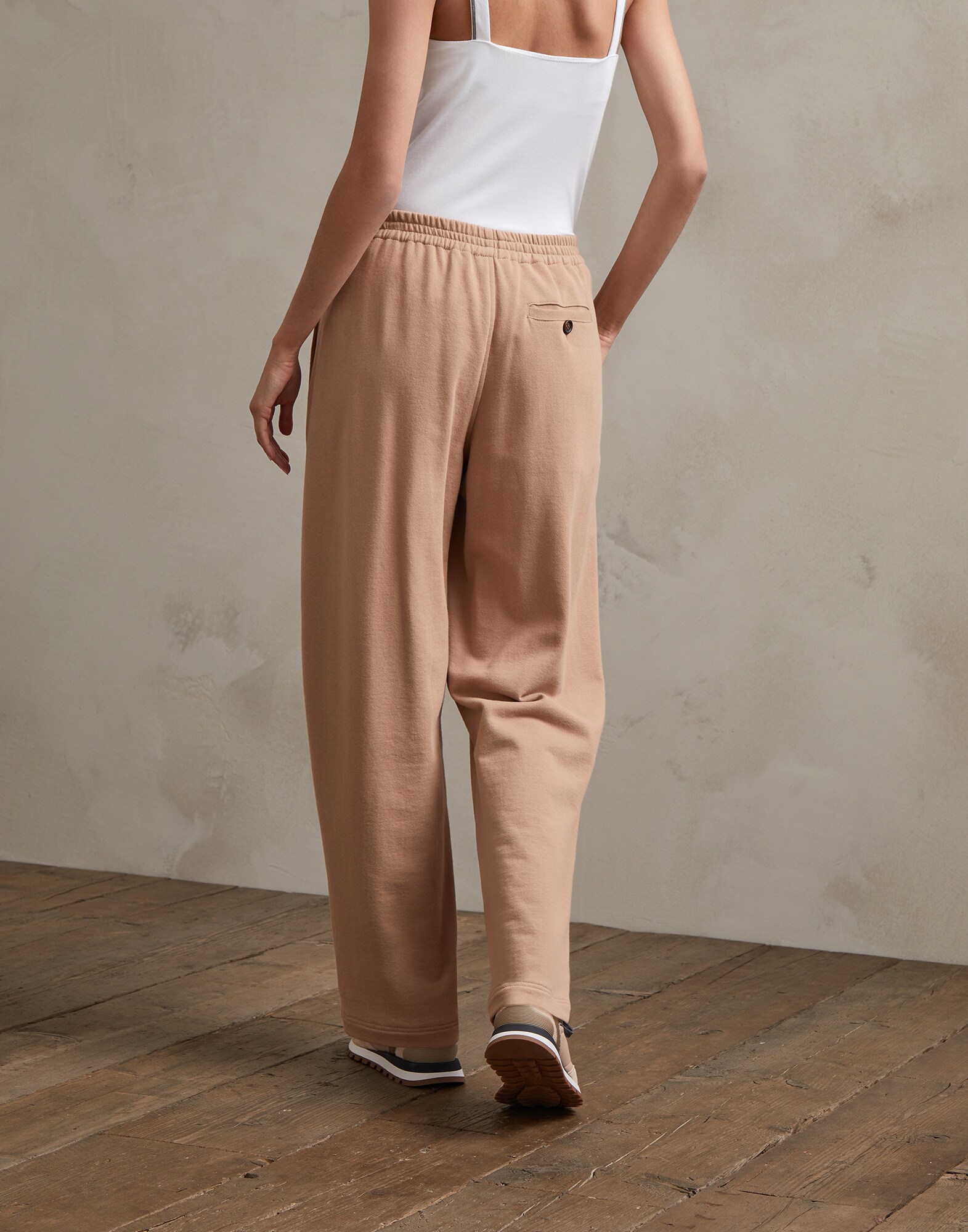 Pantalón de Chándal Camello Mujer 1 - Brunello Cucinelli