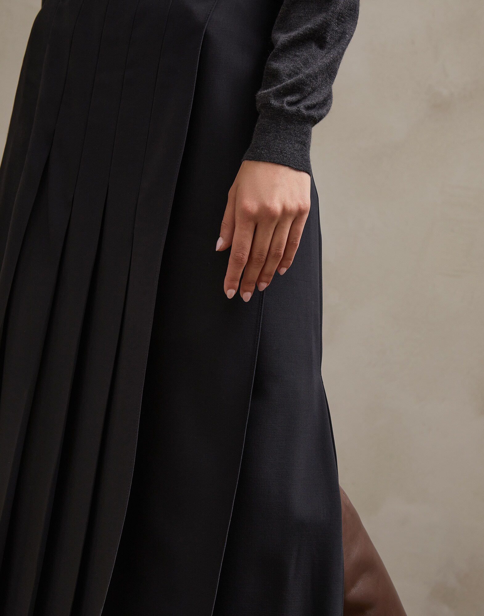 Jupe Midi Noir Femme 2 - Brunello Cucinelli