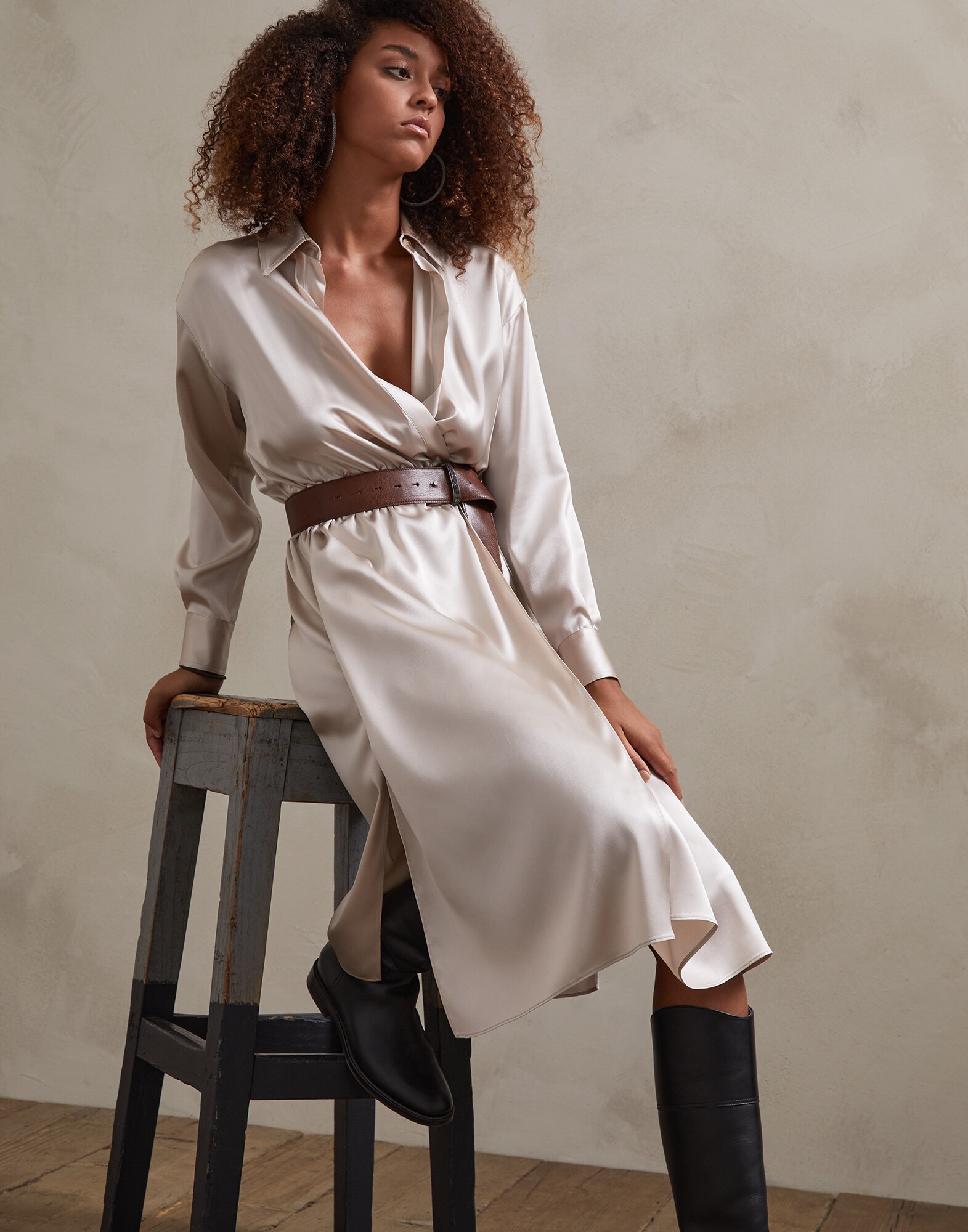 Dress Warm Beige Woman 4 - Brunello Cucinelli