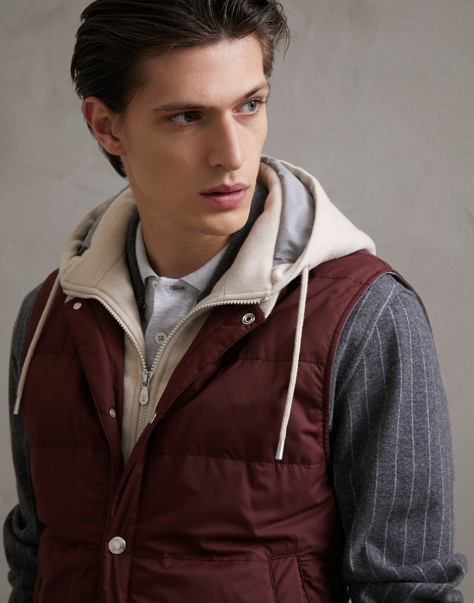 Outerwear Jacket Amaranth Red Man 3 - Brunello Cucinelli