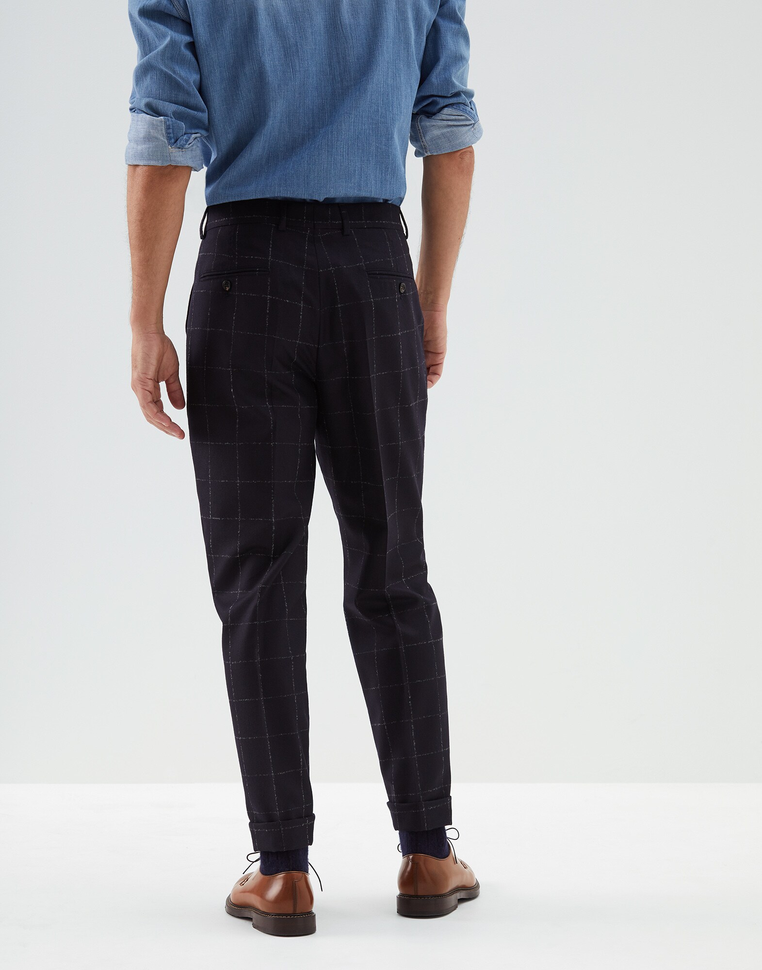 Trousers Navy Blue Man 1 - Brunello Cucinelli