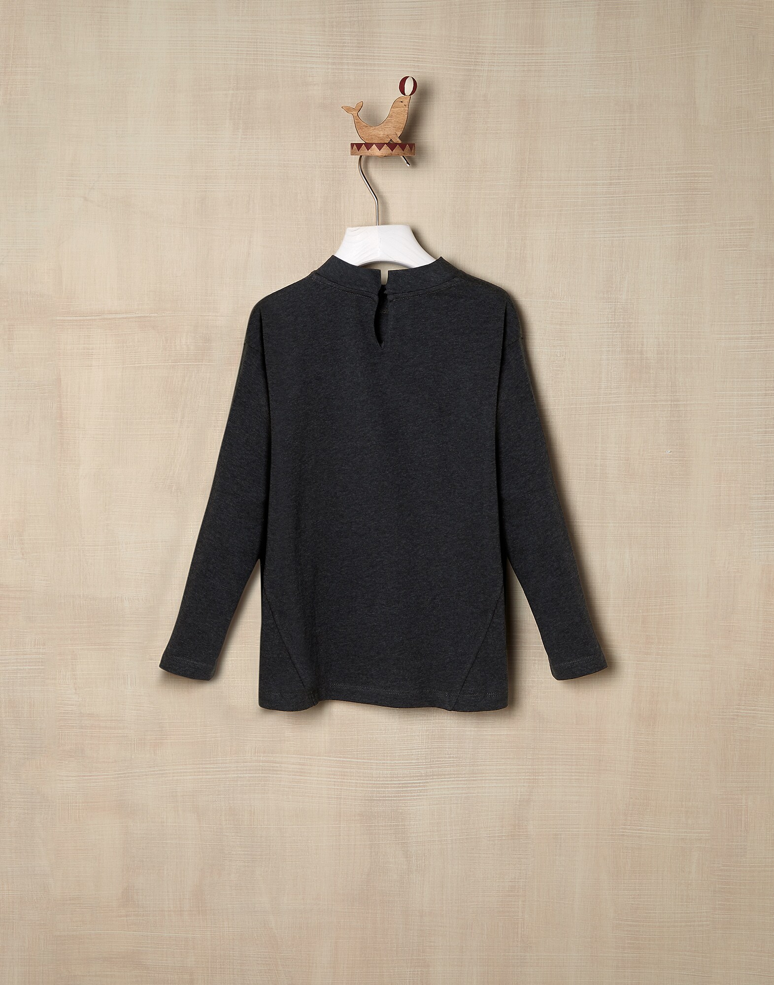 T-Shirt Anthracite Girl 1 - Brunello Cucinelli