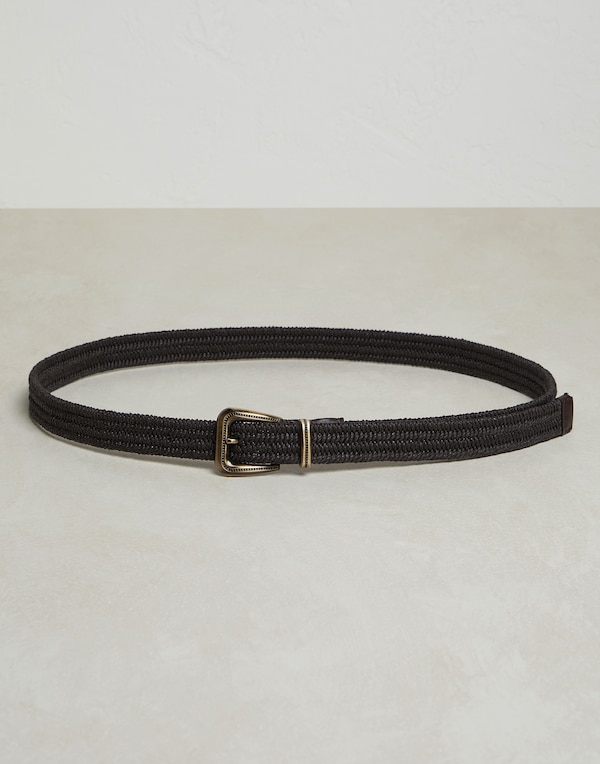 Braided belt Rust Brown Woman - Brunello Cucinelli 