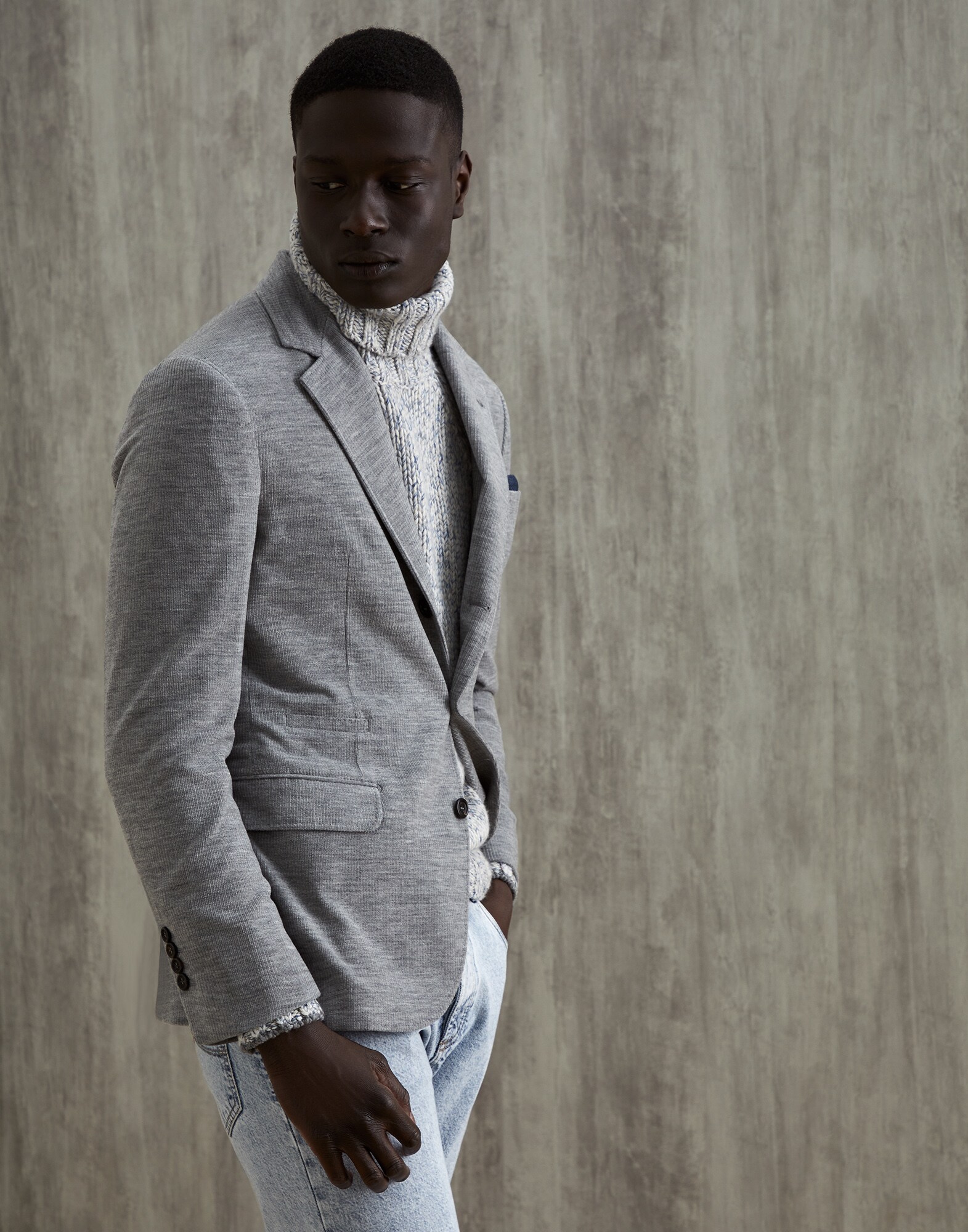 Cashmere blazer Grey Man - Brunello Cucinelli