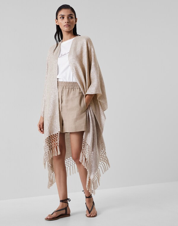 Poncho Beige Woman - Brunello Cucinelli