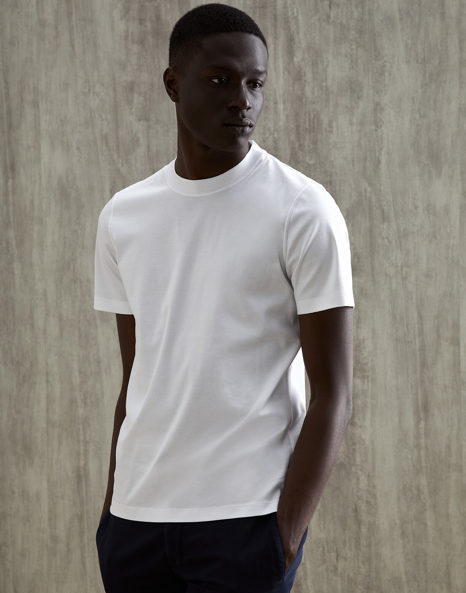 Crew-neck T-shirt White Man - Brunello Cucinelli