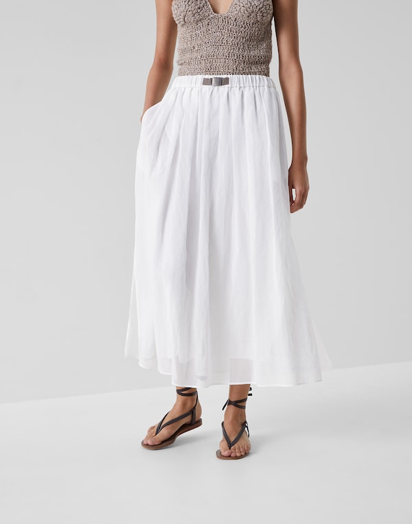 Midi-skirt White Woman - Brunello Cucinelli