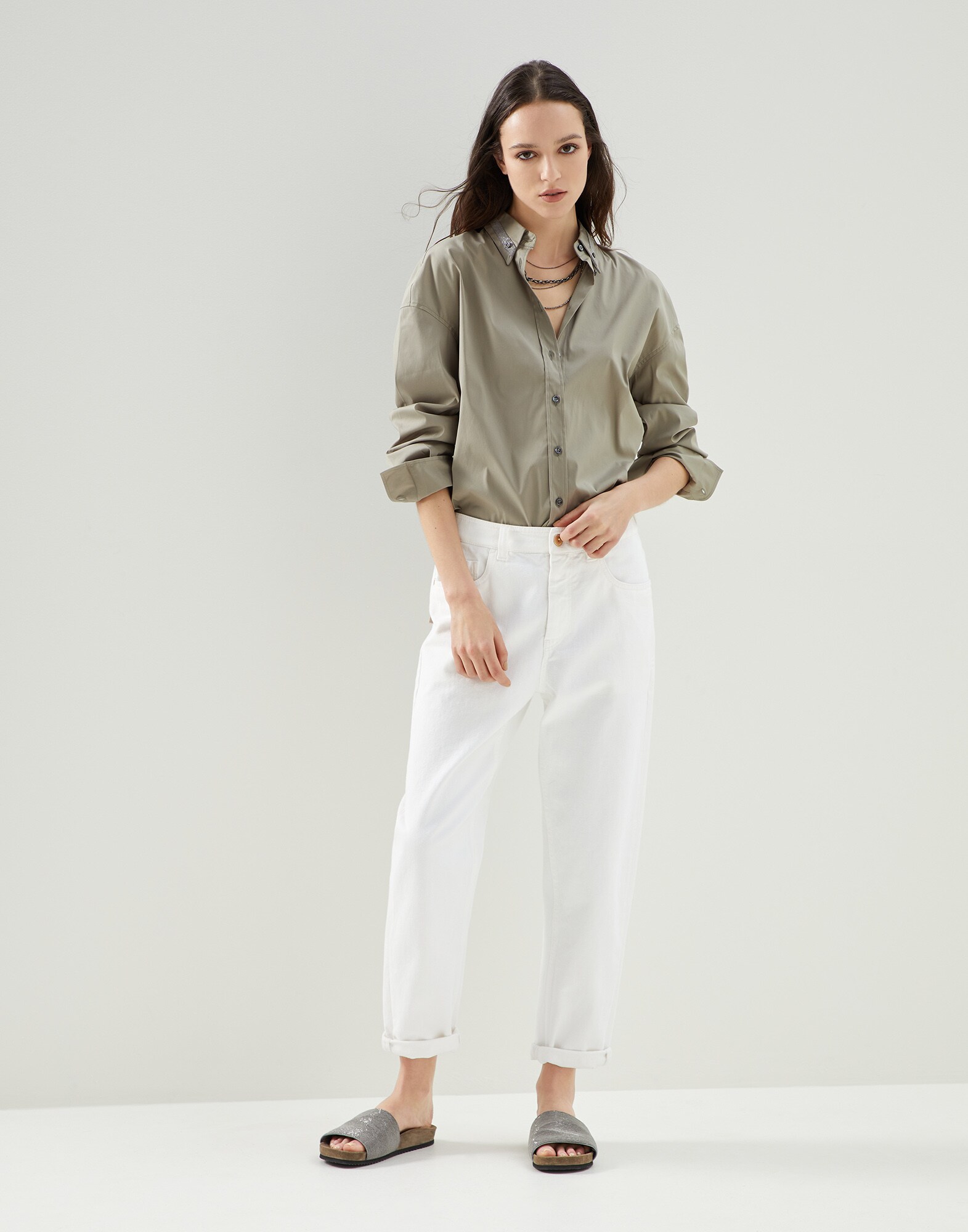 Camisa de Algodón - Vista look completo