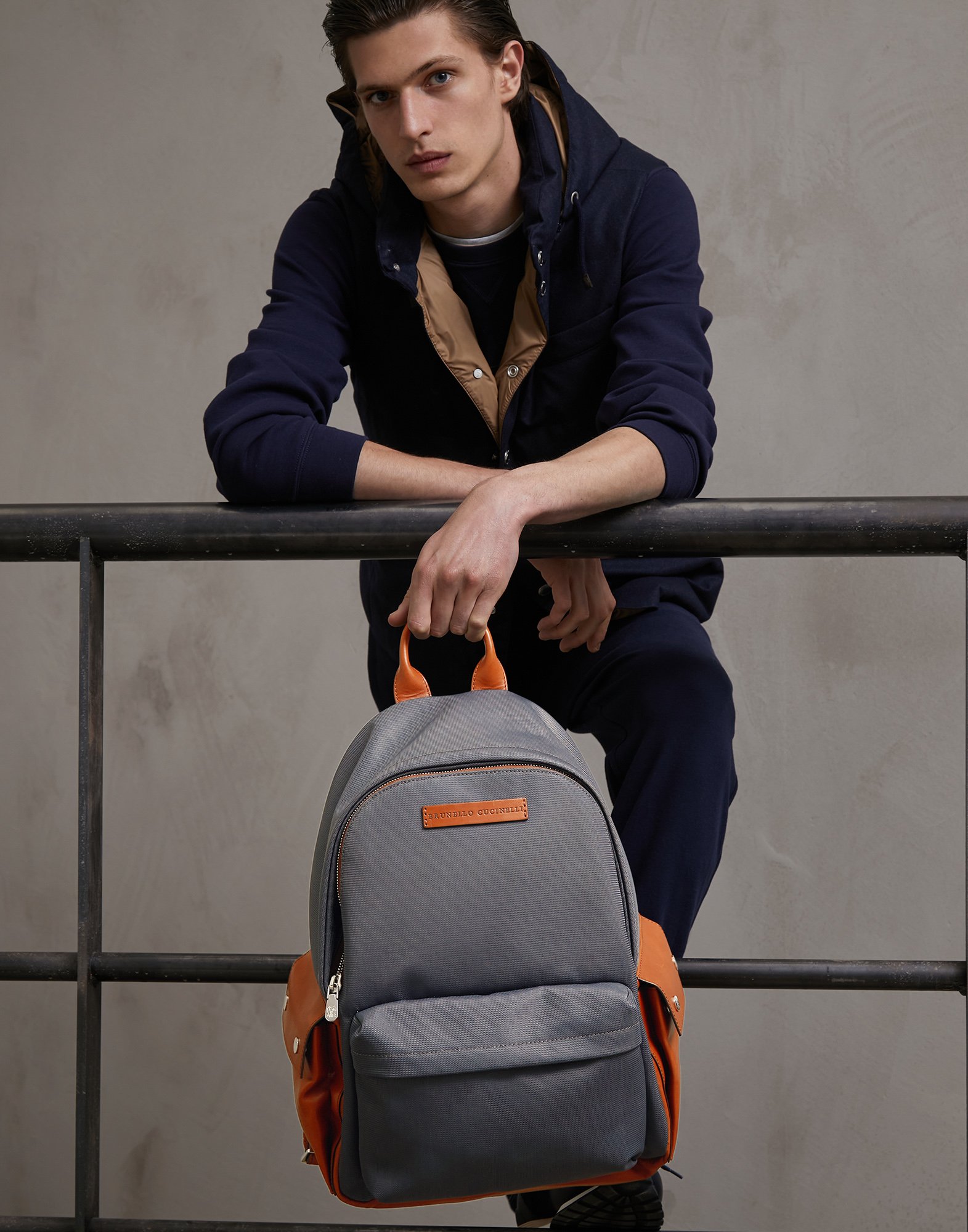 Backpack Lead Man 0 - Brunello Cucinelli