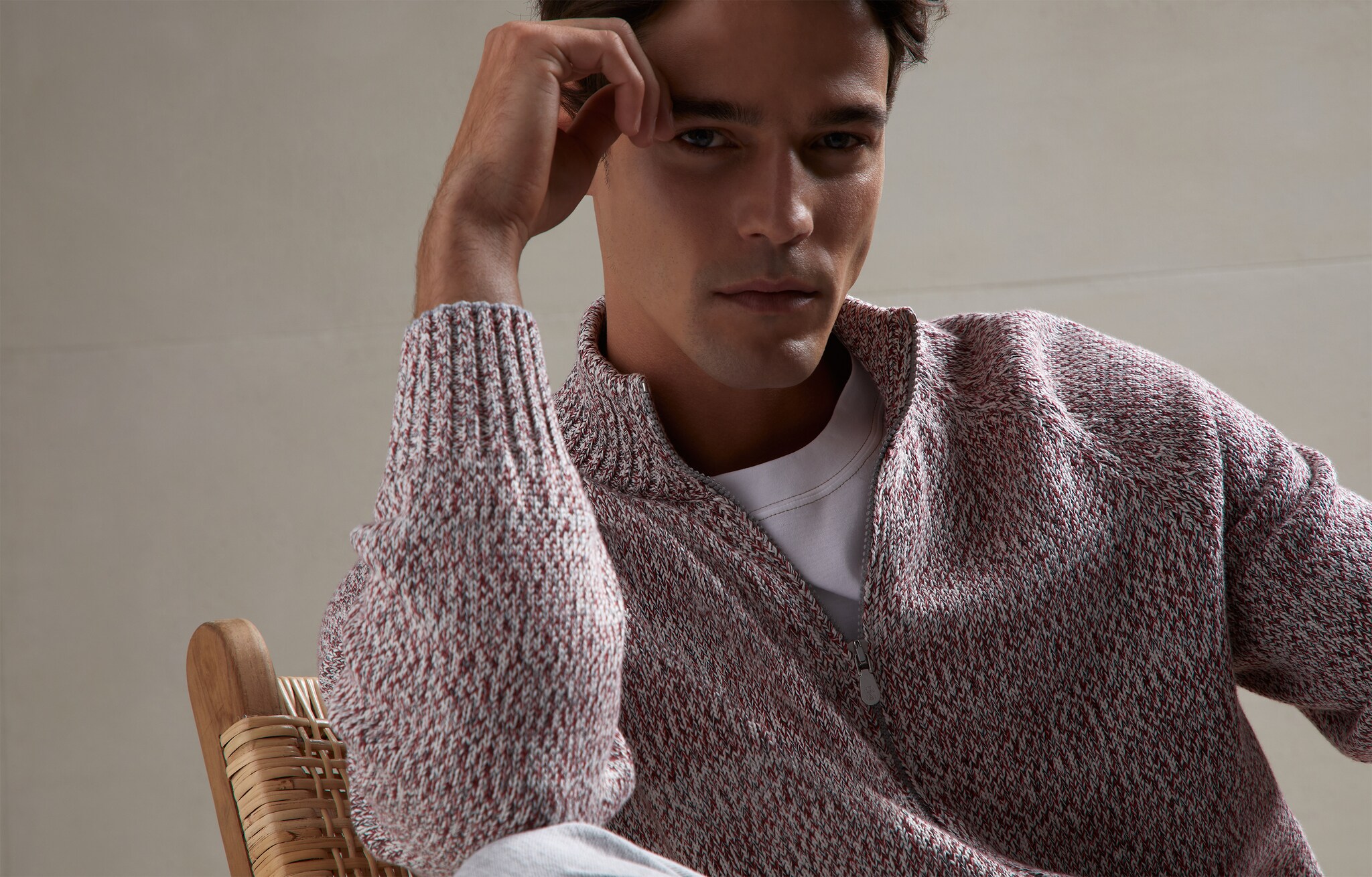 Zip-front Cardigan - Horizontal view