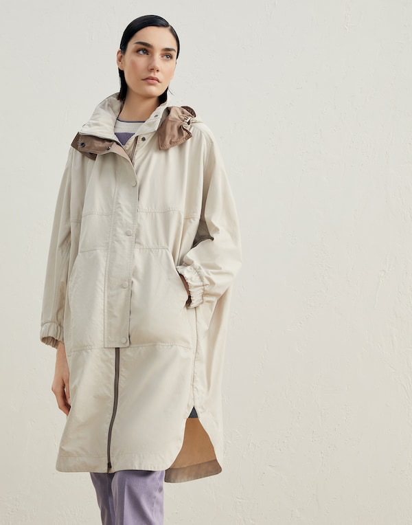 Abrigo con capucha Beige Claro Mujer - Brunello Cucinelli