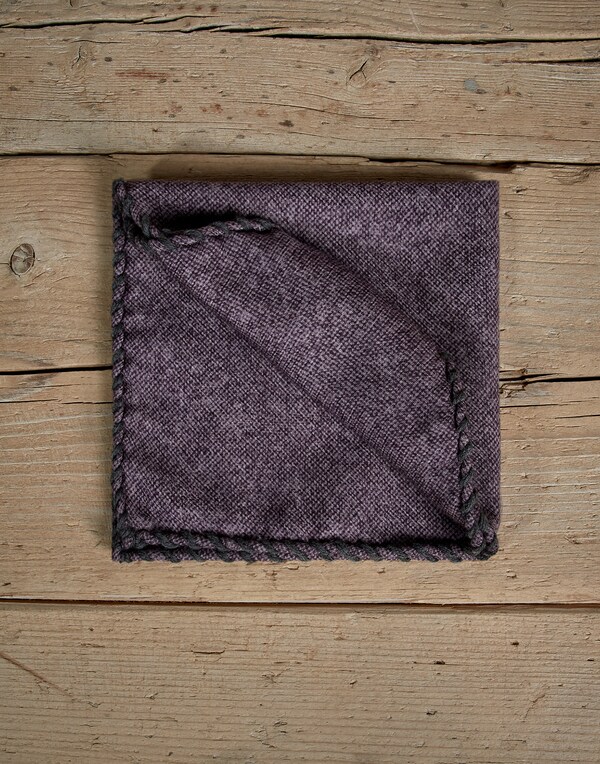Flannel pocket square Purple Man - Brunello Cucinelli 
