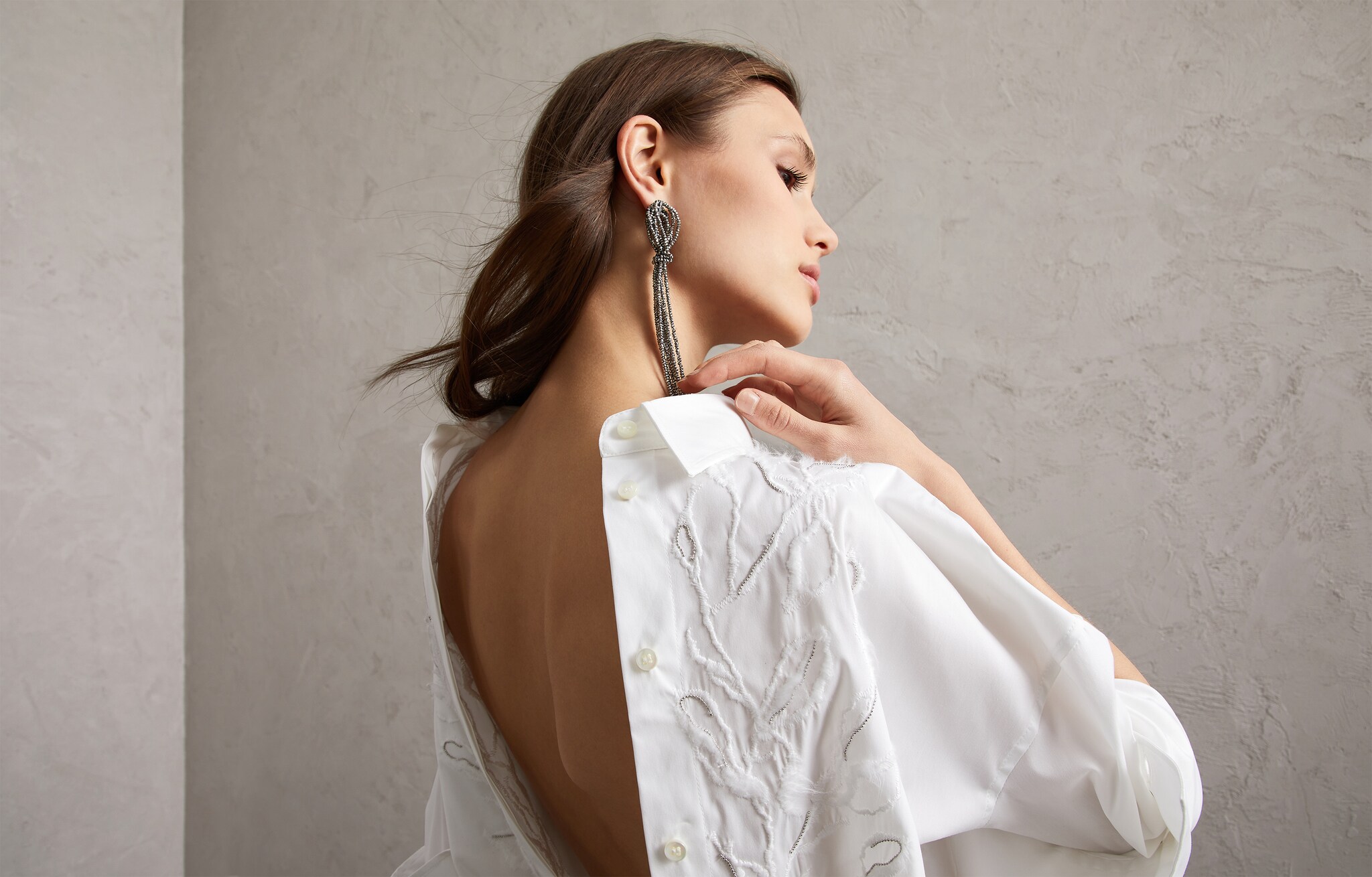 Poplin shirt White Woman - Brunello Cucinelli