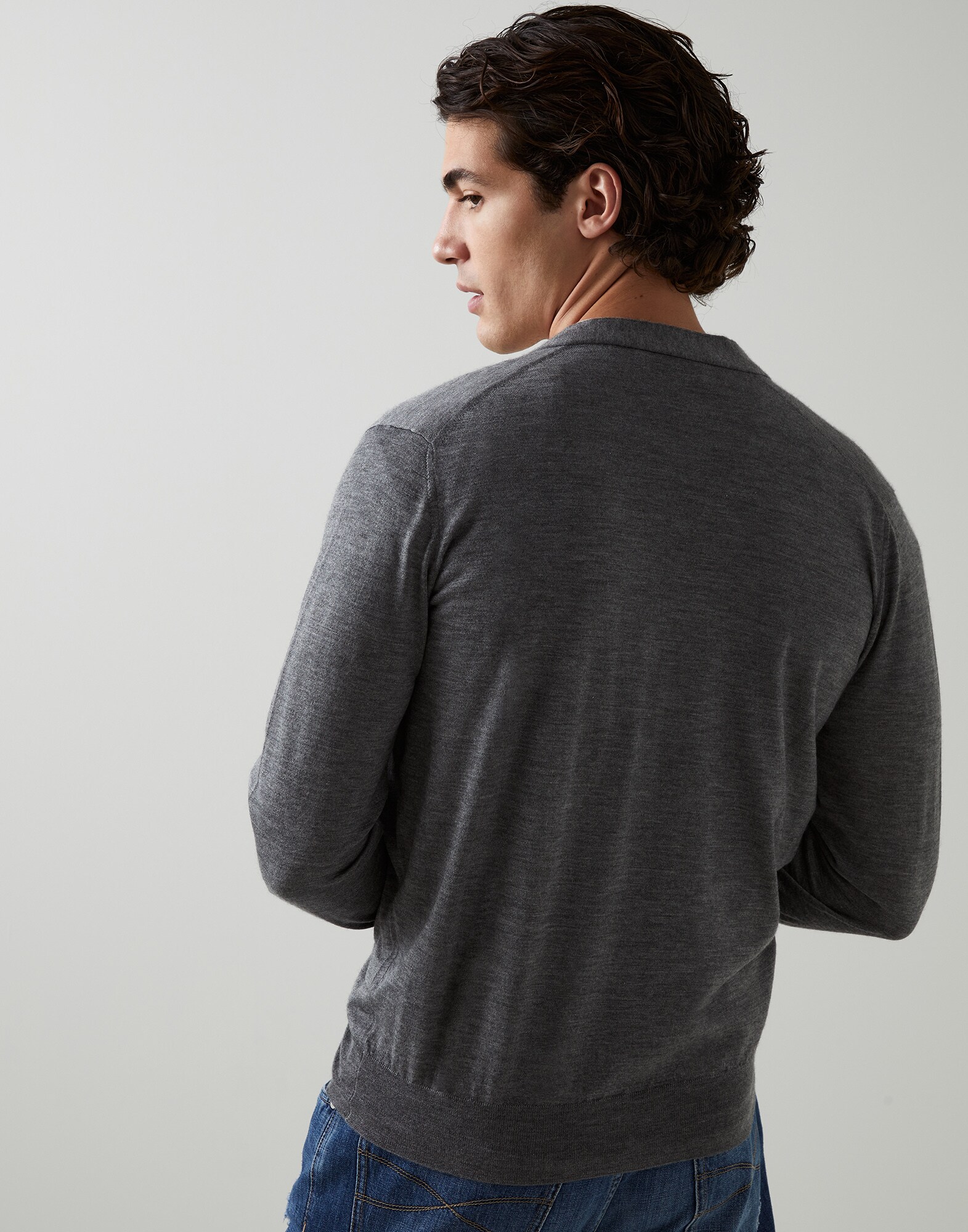 Button-front Cardigan - Back view