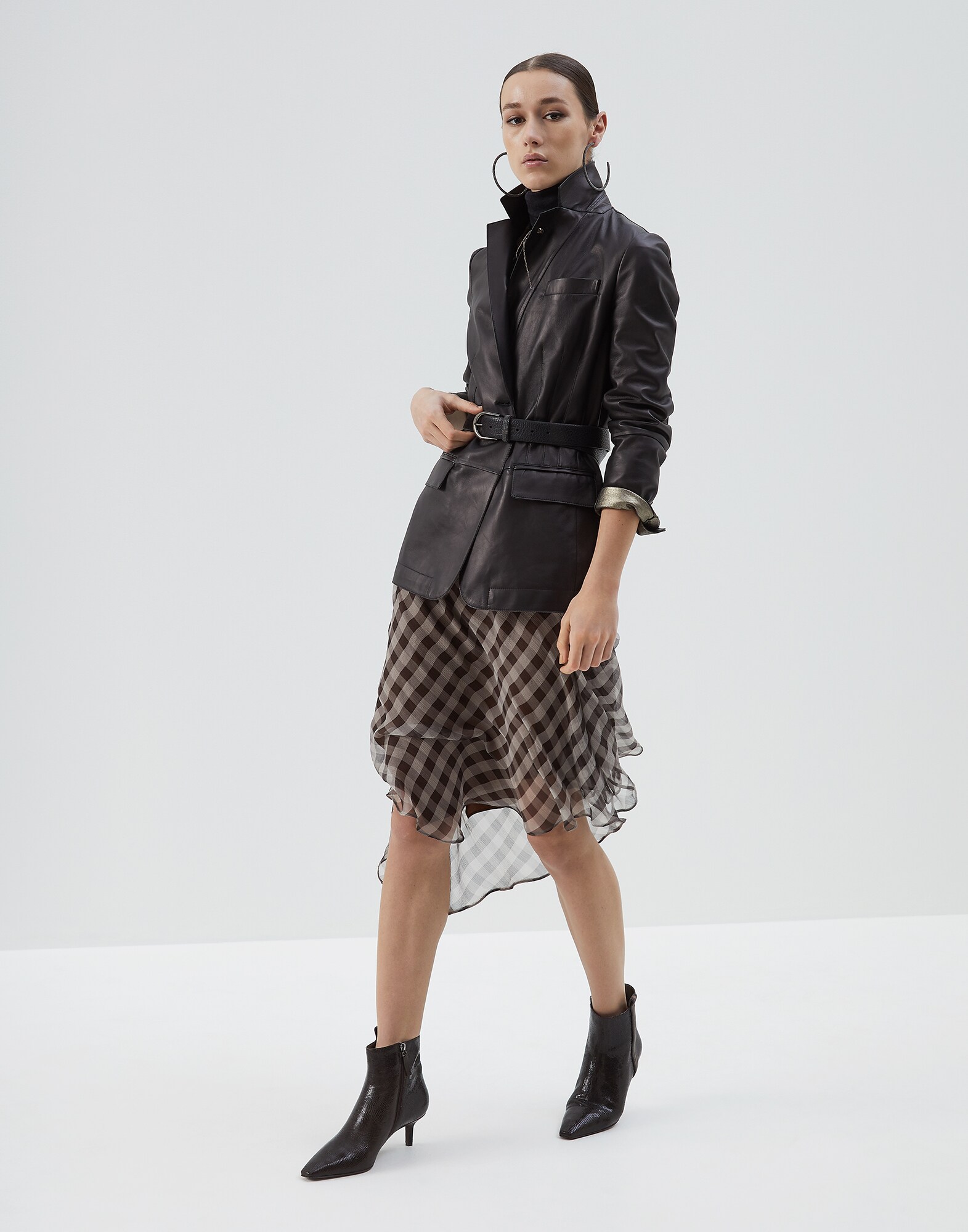 Long Sleeve T-Shirt Anthracite Woman 4 - Brunello Cucinelli