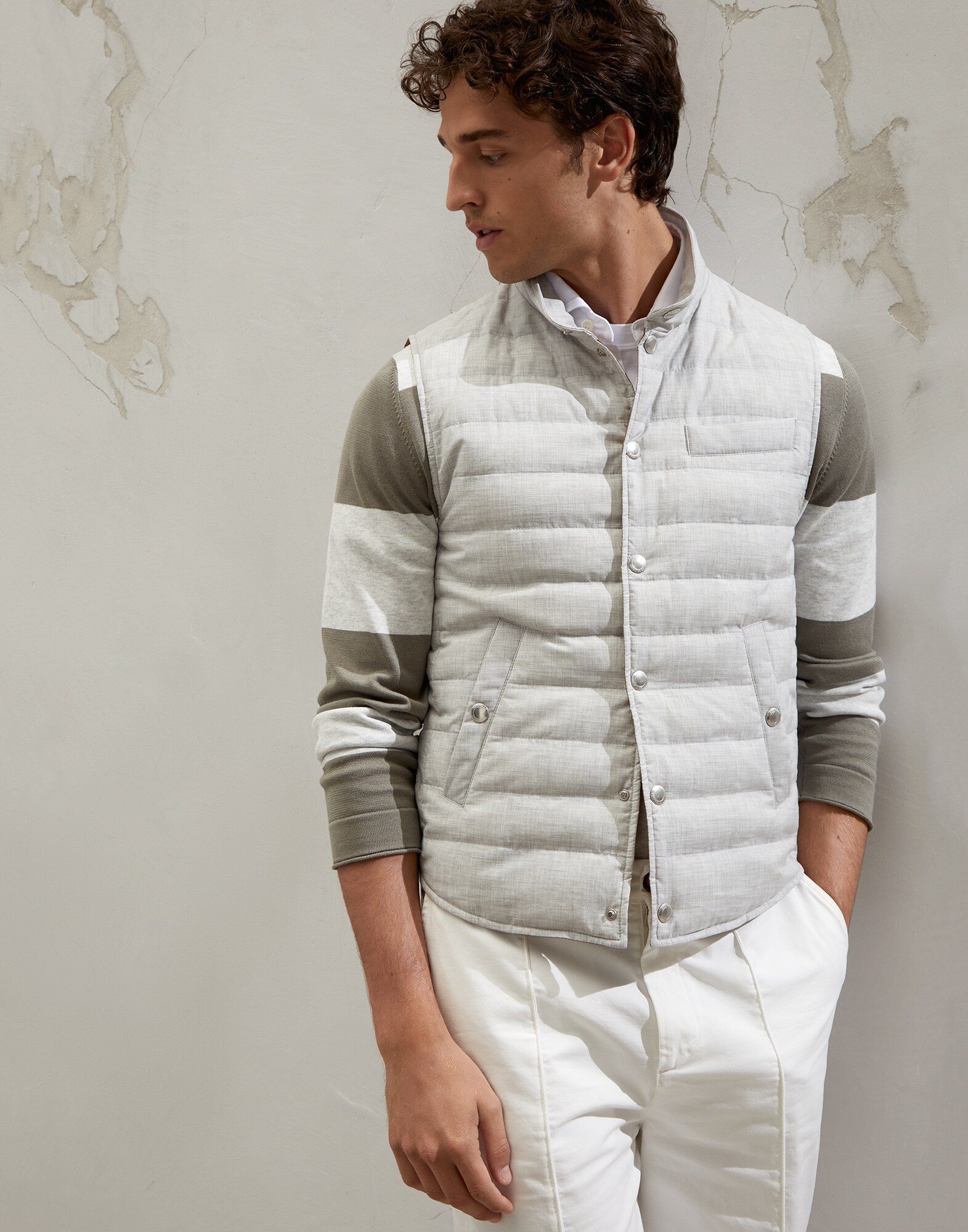Down Sleeveless Jacket - Front