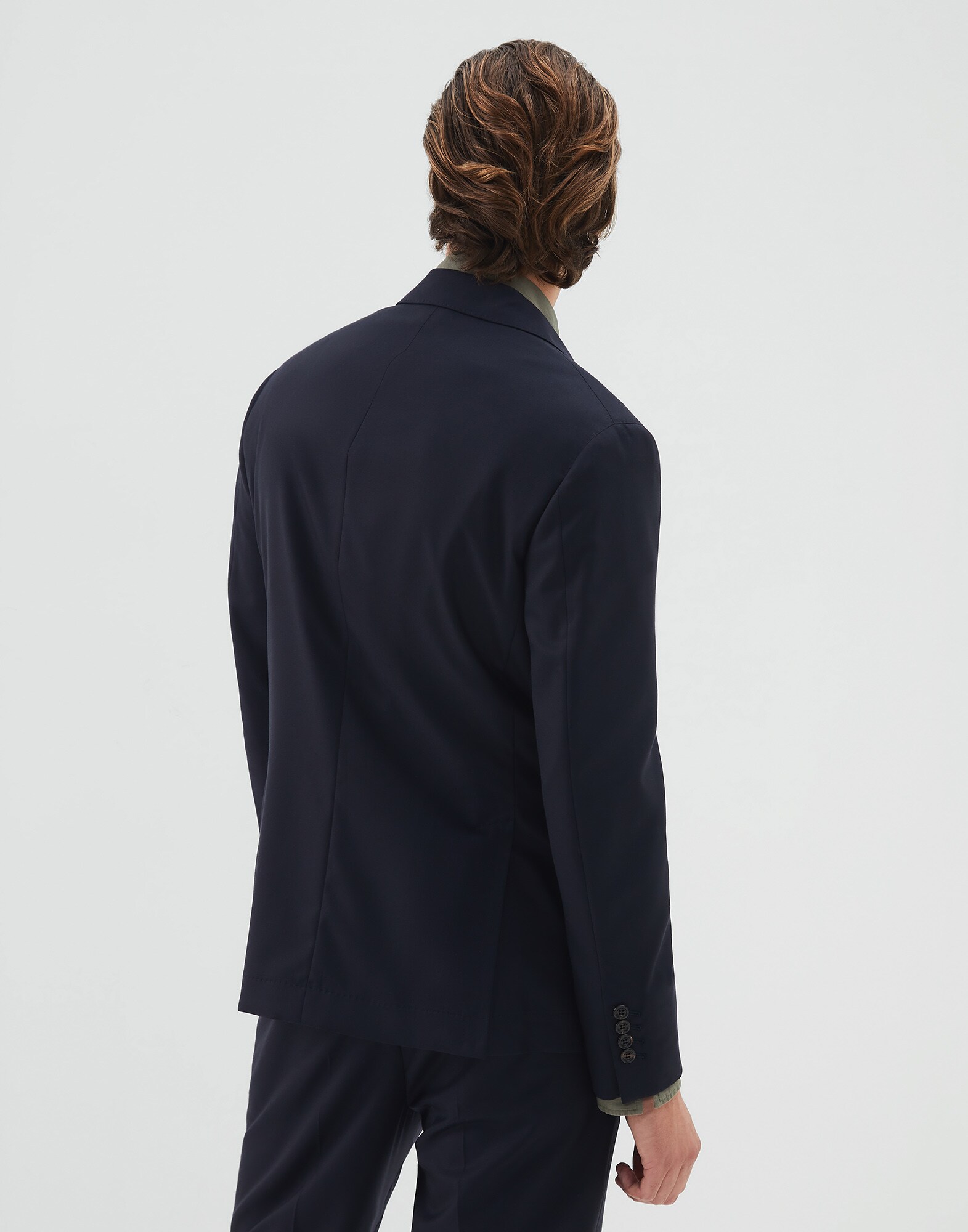 Single Breasted Blazer Navy Blue Man 1 - Brunello Cucinelli