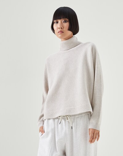 Wool, cashmere and silk sweater Oyster Woman -
                        Brunello Cucinelli
                    