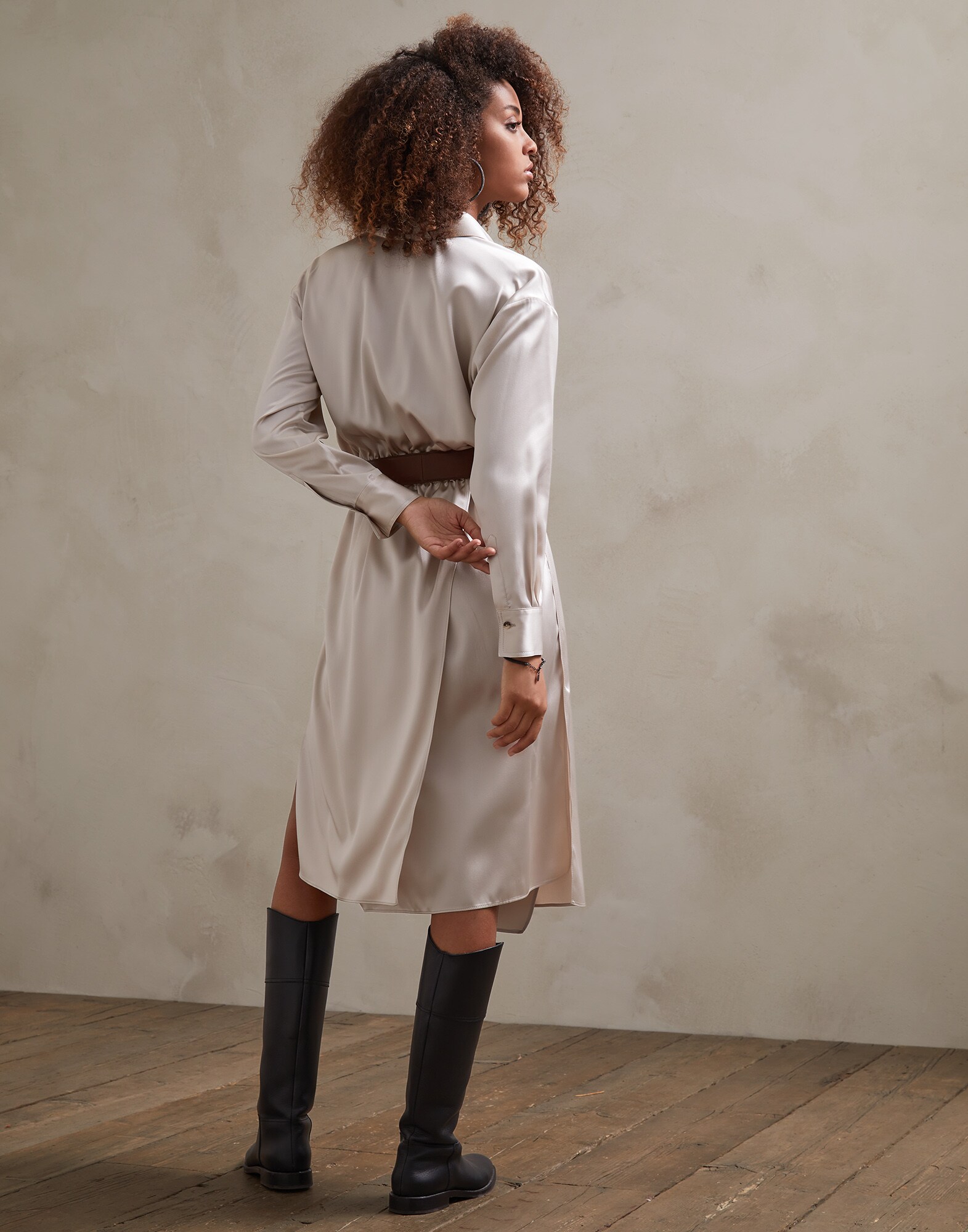 Dress Warm Beige Woman 1 - Brunello Cucinelli