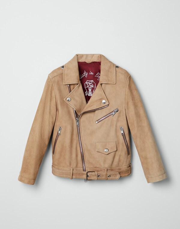 Suede biker jacket Leather Boy - Brunello Cucinelli