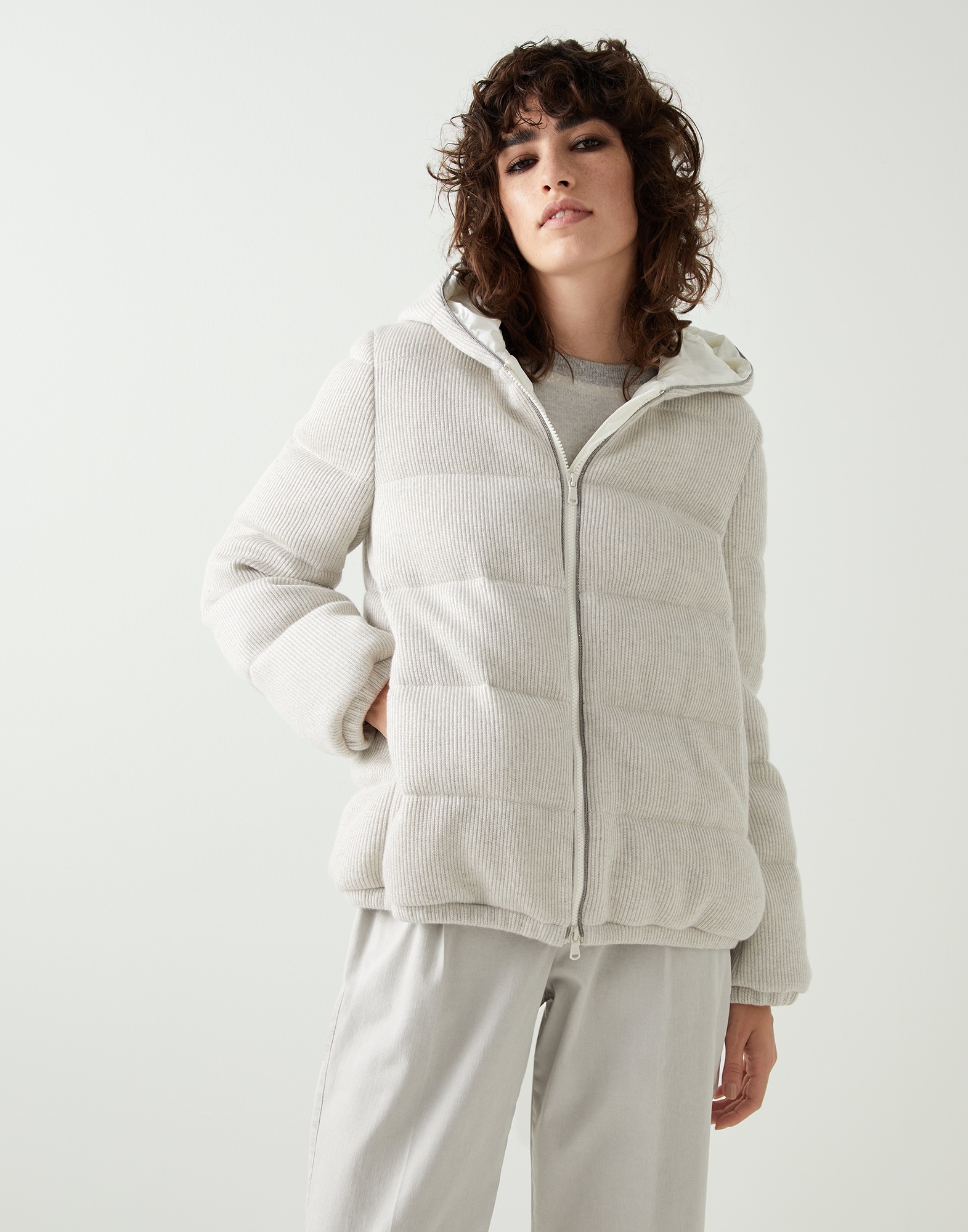 Knit Down Jacket - Front view