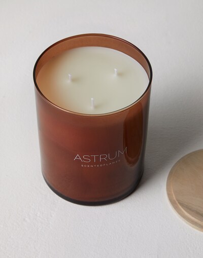 Scented candle with Astrum fragrance Translucent Brown Lifestyle - Brunello Cucinelli 