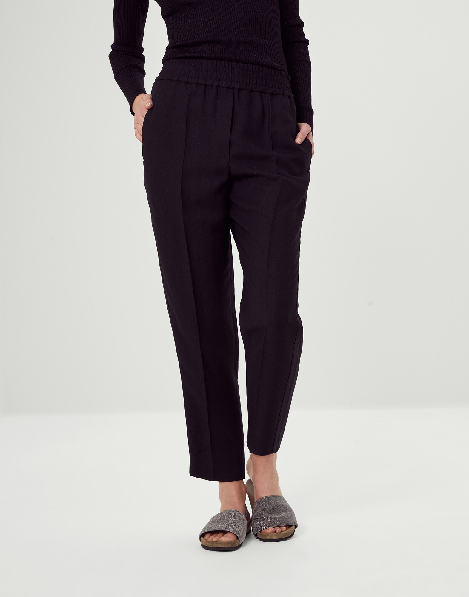 Baggy-Pants Schwarz Damen -
Brunello Cucinelli