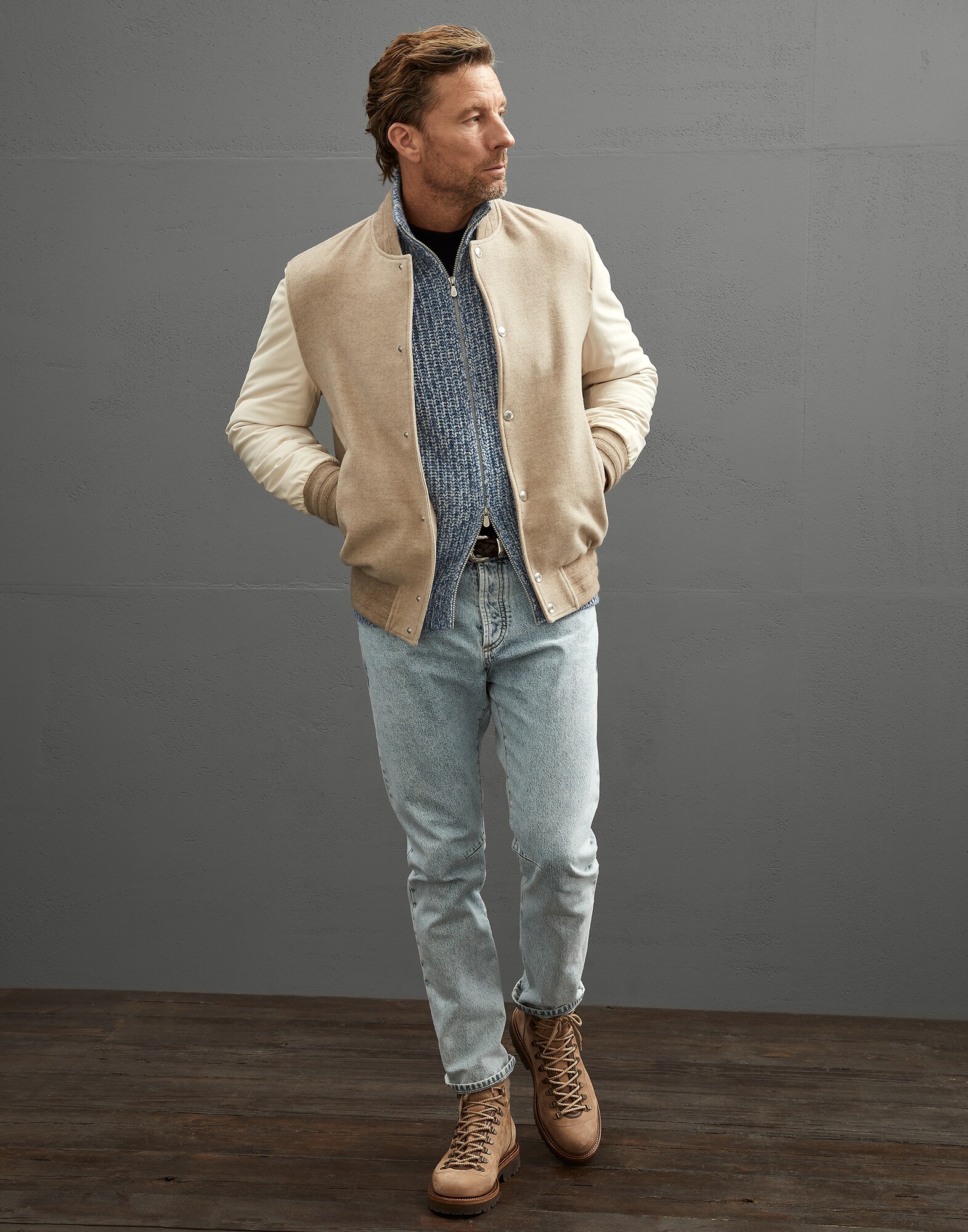 Zip-front Cardigan - Full look